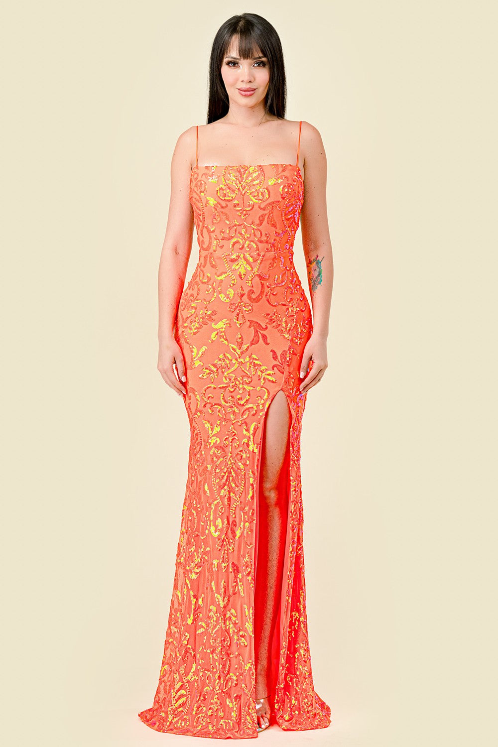 Layla Sequin Embellished Gown