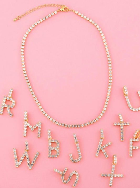 18k Gold Filled Letter pendant Necklace