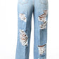 Baby Blue Ripped Boyfriend Jeans