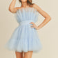 Laci Strapless Banded Tulle Mini dress