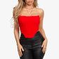 Draped Mesh Wrap Corset Top