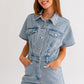 Short Sleeve Denim Romper