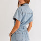 Short Sleeve Denim Romper