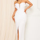 White Feather Bustier Layla gown