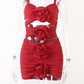 Red Rose Dress set