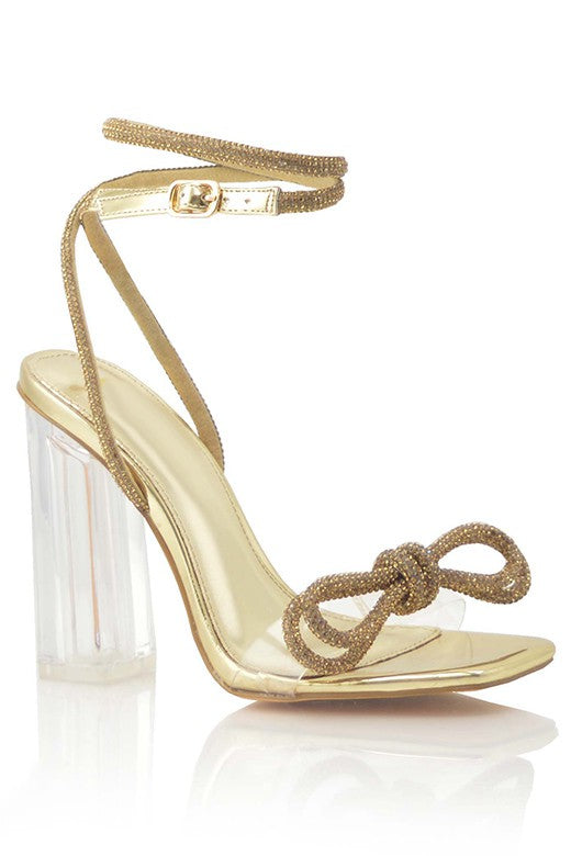 Laura Gold Bow heels