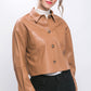 Leather Crop top Jacket