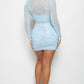 Bethany Long sleeve Rhinestone bodycon dress