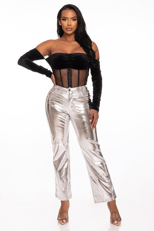 Metallic Page pants