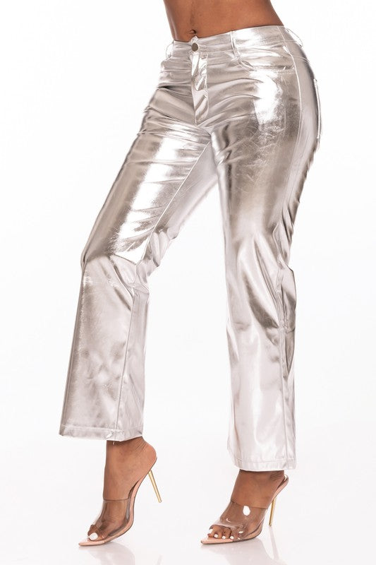 Metallic Page pants