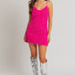 Layla Pink fur Mini dress