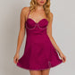 Aubrey Magenta Rhinestone Mini dress