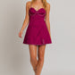 Aubrey Magenta Rhinestone Mini dress