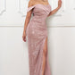 Tara Sequin Long Gown dress