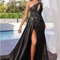 Tammy Satin one shoulder Gown