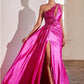 Tammy Satin one shoulder Gown