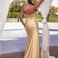 Tammy Satin one shoulder Gown