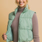 High neck Puff Vest