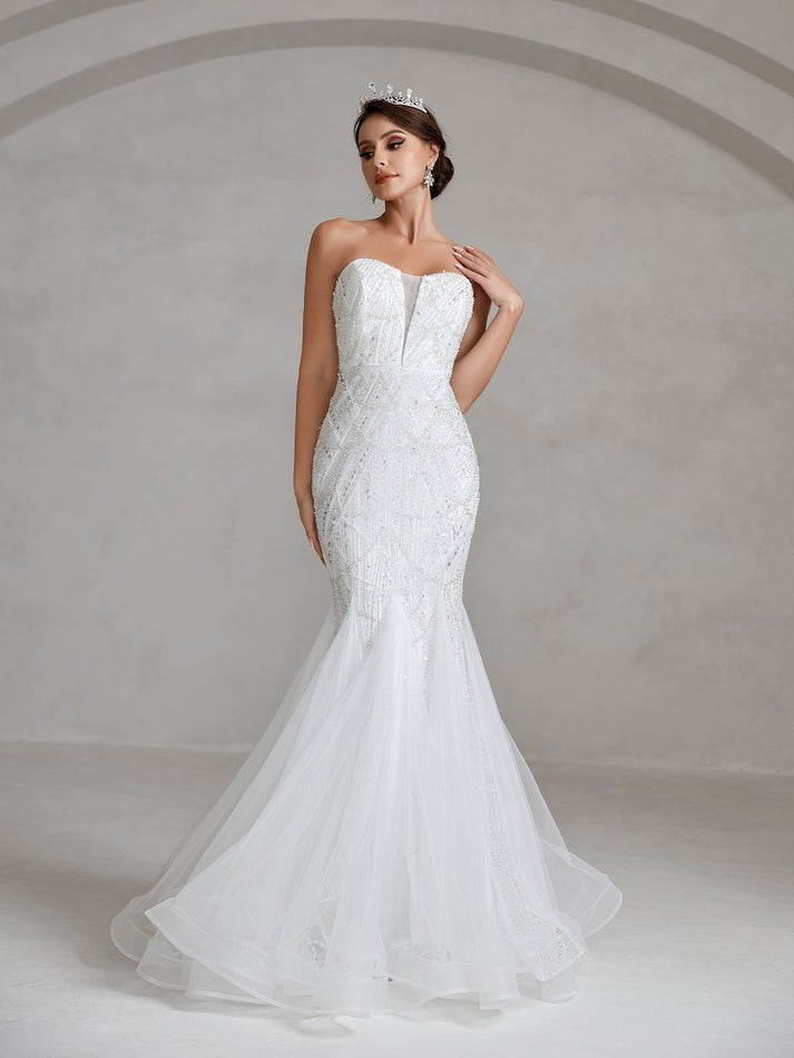 Amelia White Mermaid Gown