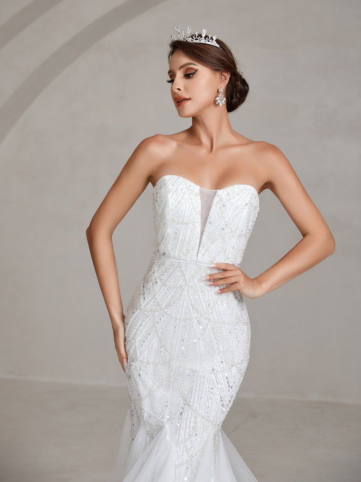 Amelia White Mermaid Gown