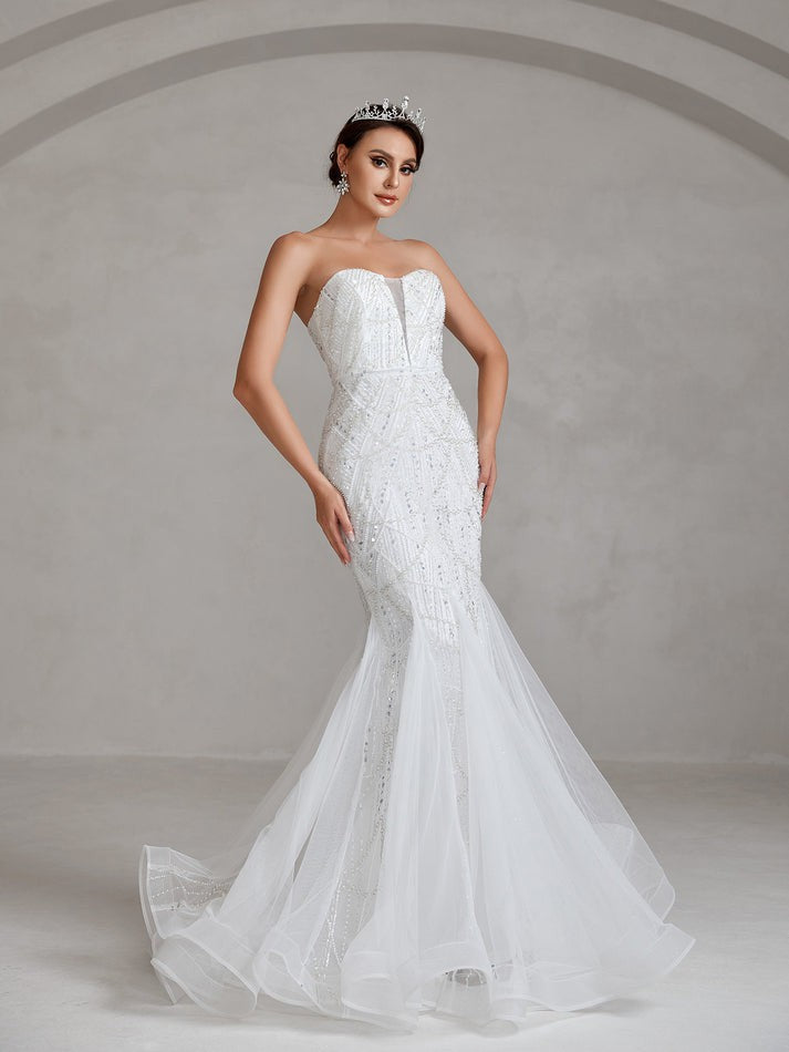 Amelia White Mermaid Gown