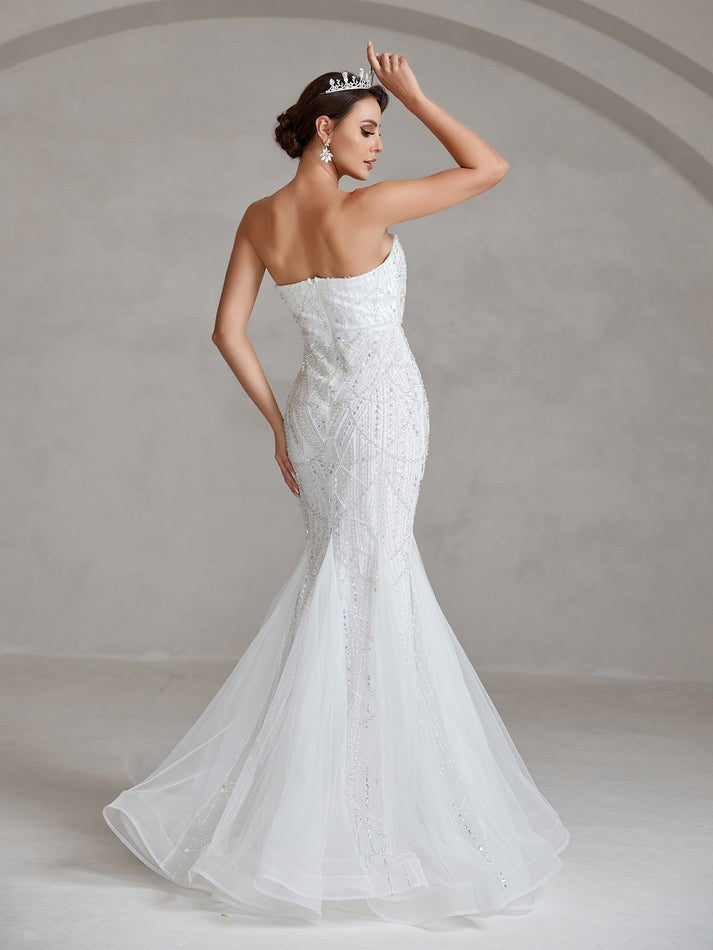 Amelia White Mermaid Gown