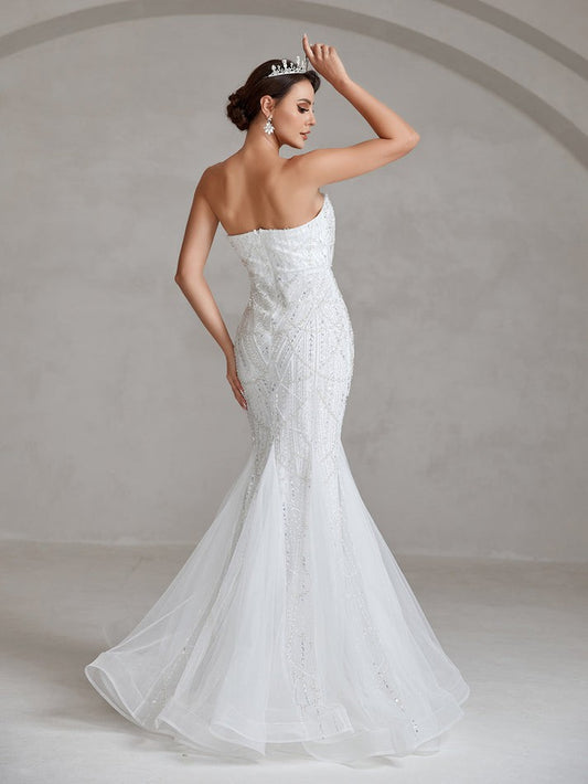 Amelia White Mermaid Gown