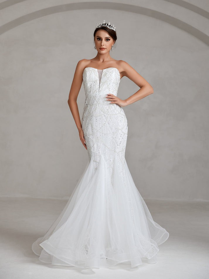 Amelia White Mermaid Gown