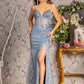 Smokey Grey/blue Formal Dress