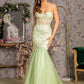 Fiona Green Prom dress, wedding guest dress, mermaid formal dress