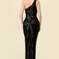 Black Sequin Gown