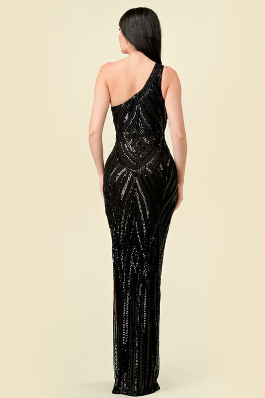 Amanda Sequin Black gown