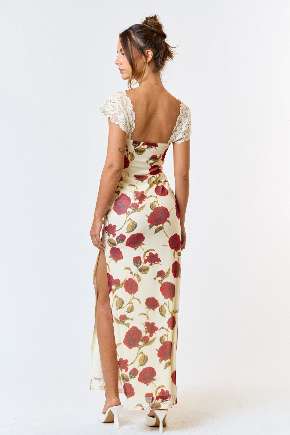 Angela Floral Mesh Maxi