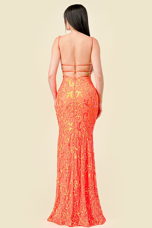 Layla Sequin Embellished Gown