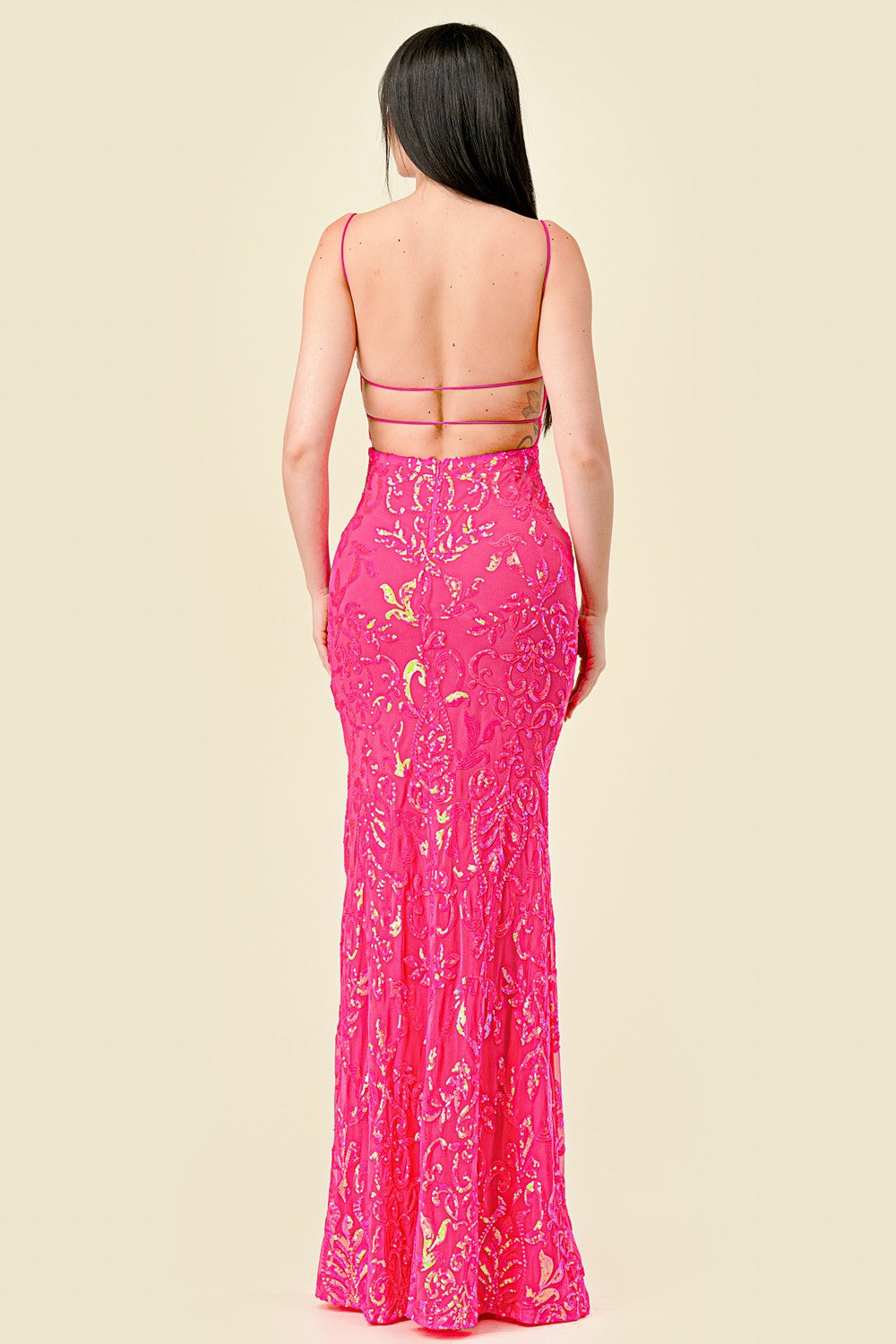 Sequin Embellished pink Elegant dress