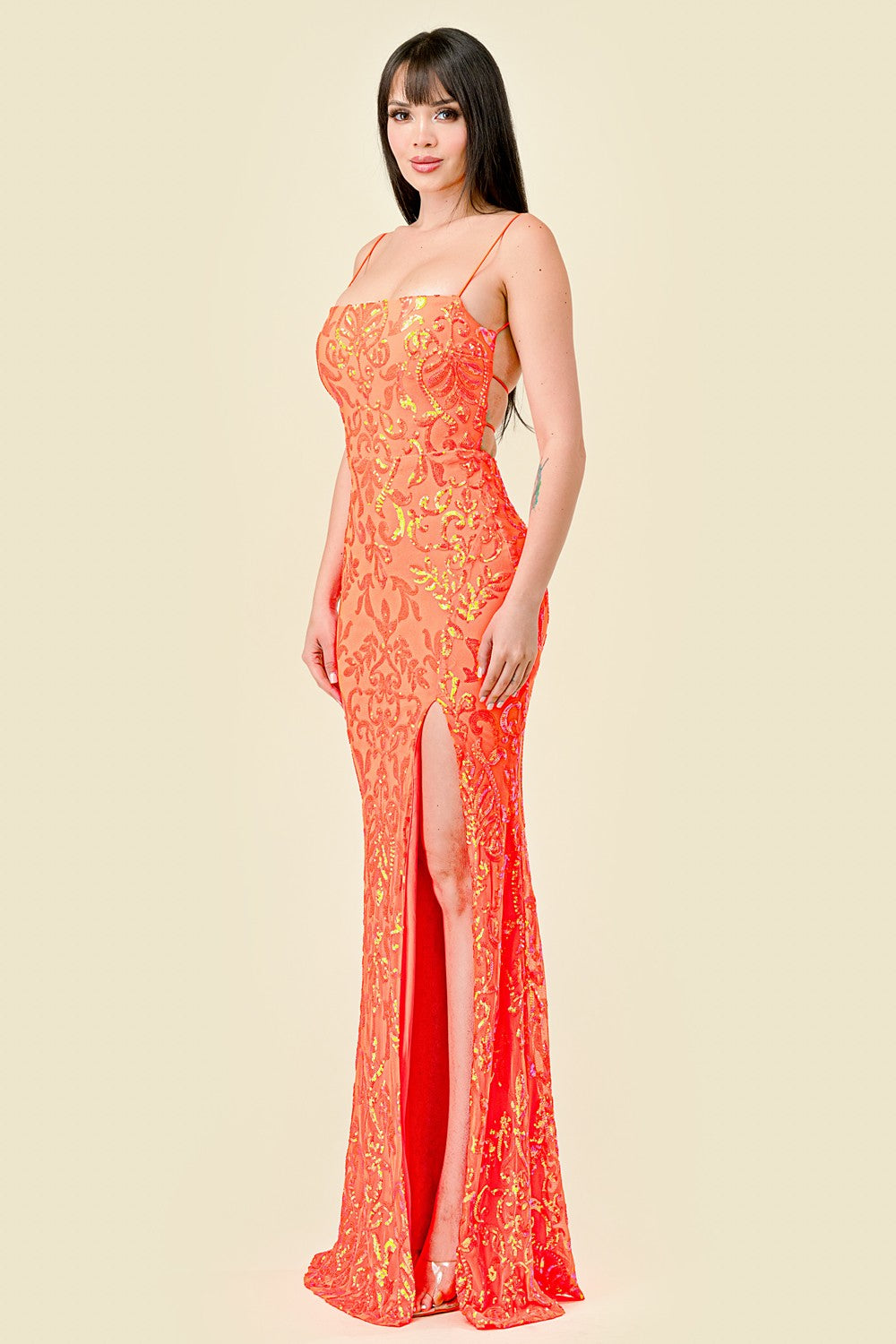 Layla Sequin Embellished Gown