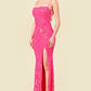 Sequin Embellished pink Elegant dress