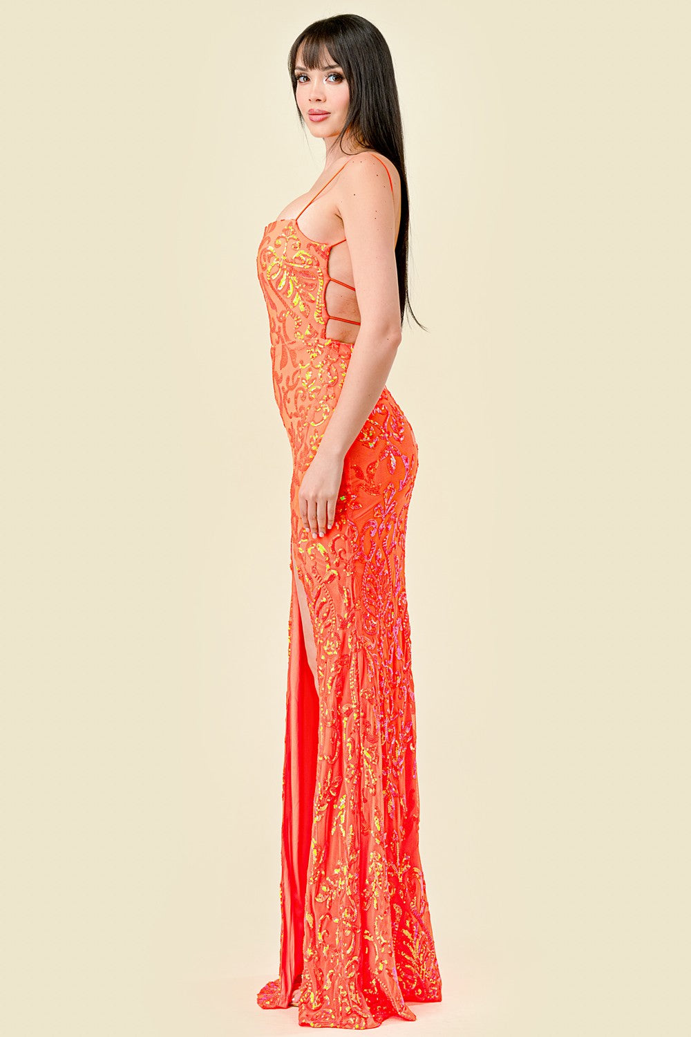 Layla Sequin Embellished Gown