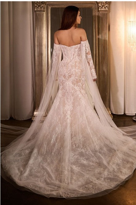 Stephanie White Mermaid Wedding Gown