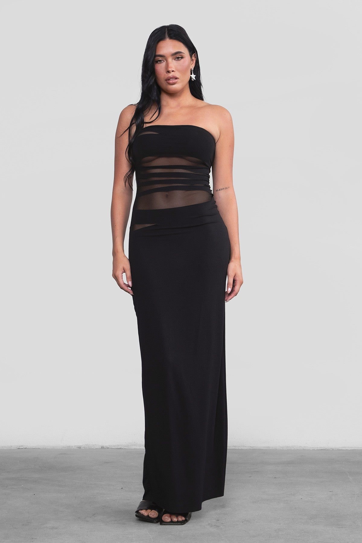 Black Arianna Bodycon Maxi Dress