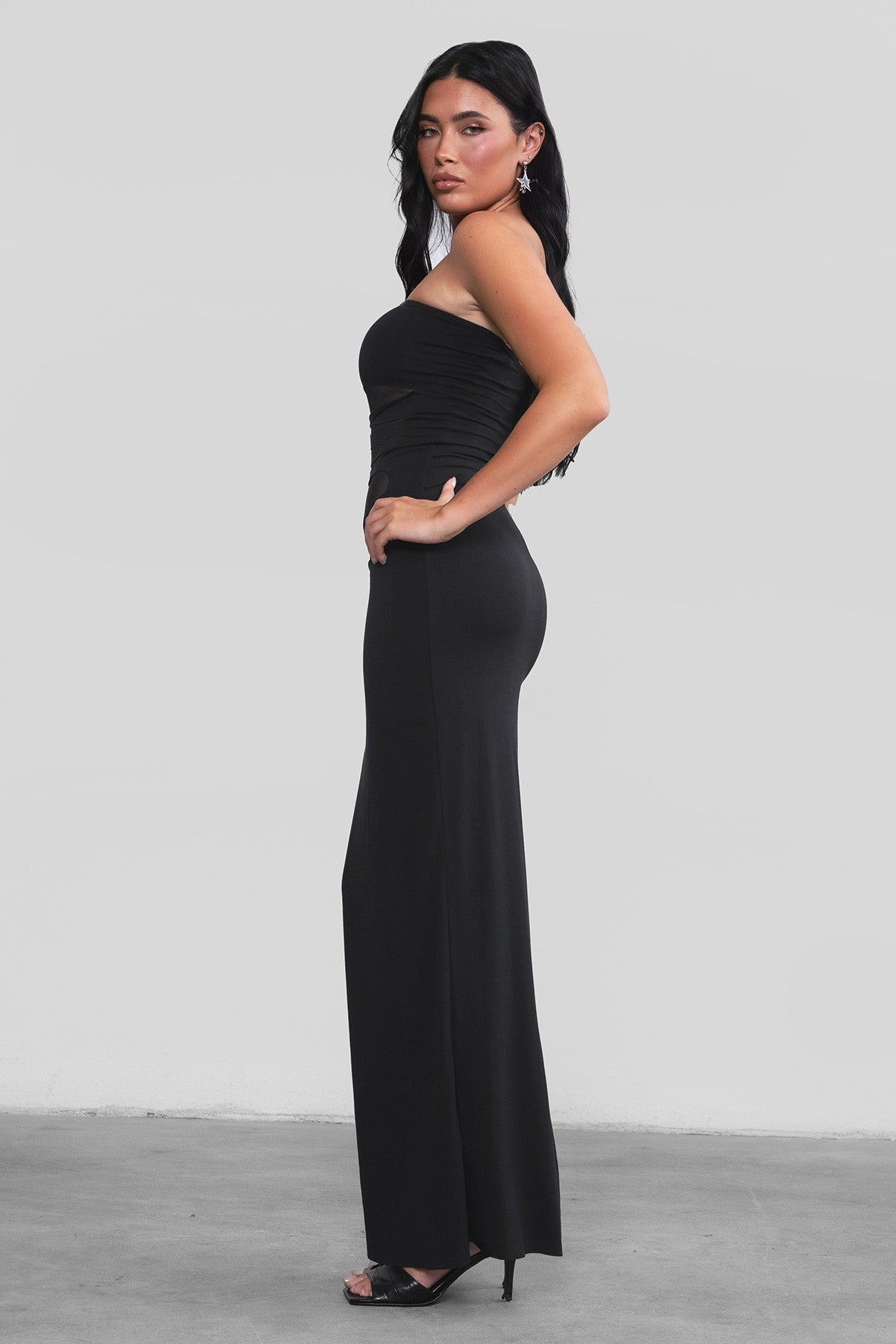 Black Arianna Bodycon Maxi Dress