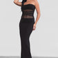 Black Arianna Bodycon Maxi Dress