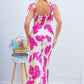 Laura Pink Floral Maxi dress