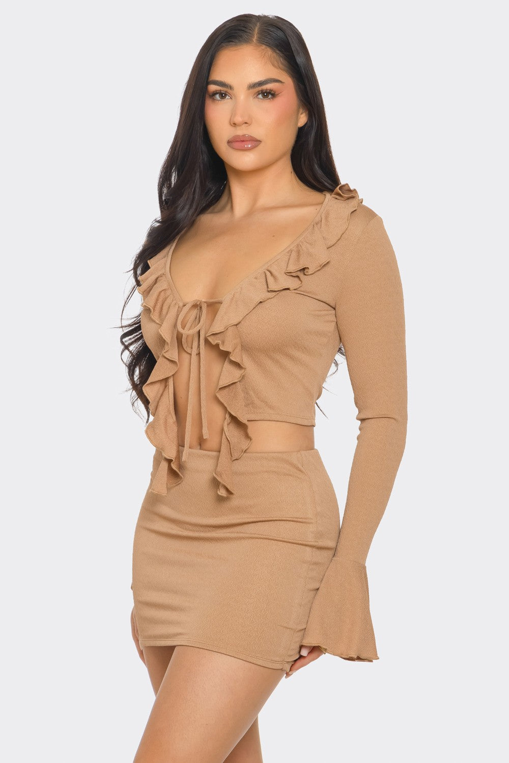 Laura Mocha Skirt set