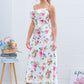 Butterfly Print Satin Maxi dress