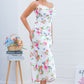 Butterfly Print Satin Maxi dress