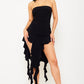 Mariam Black ruffle dress