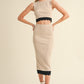 Sammy Beige Knit skirt set