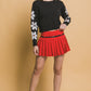 Pleated belt skort