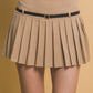 Pleated belt skort